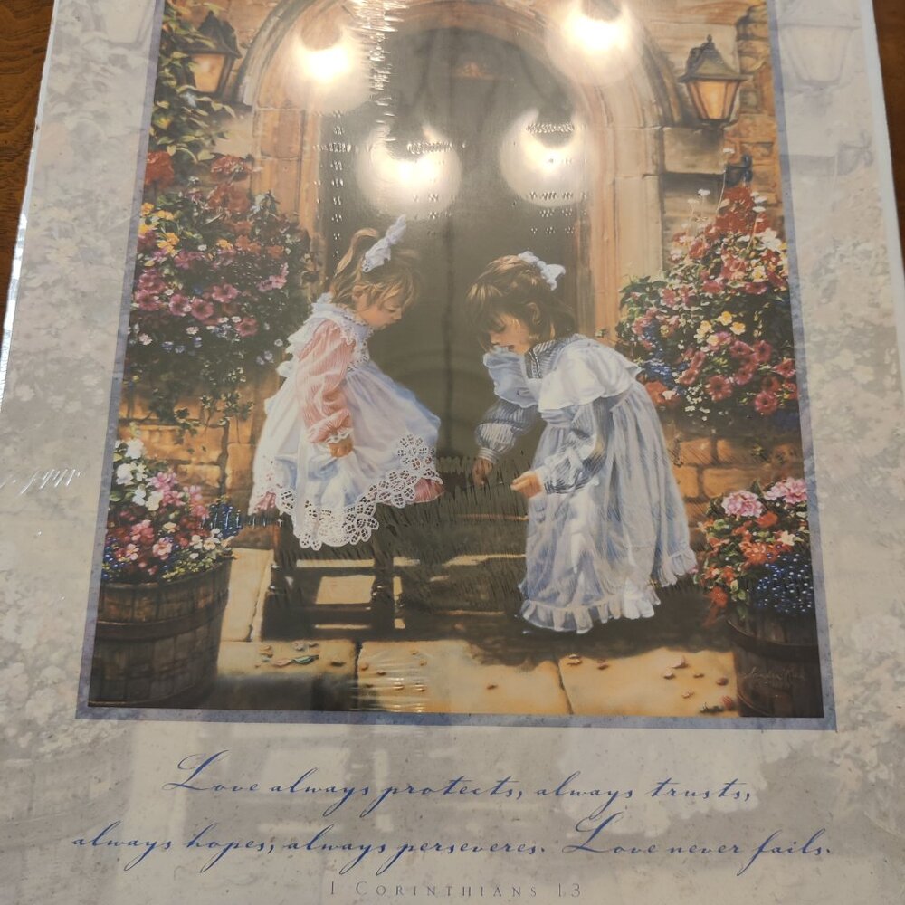 "A Sister's Touch" Lithograph Sandra Kuck Original Print